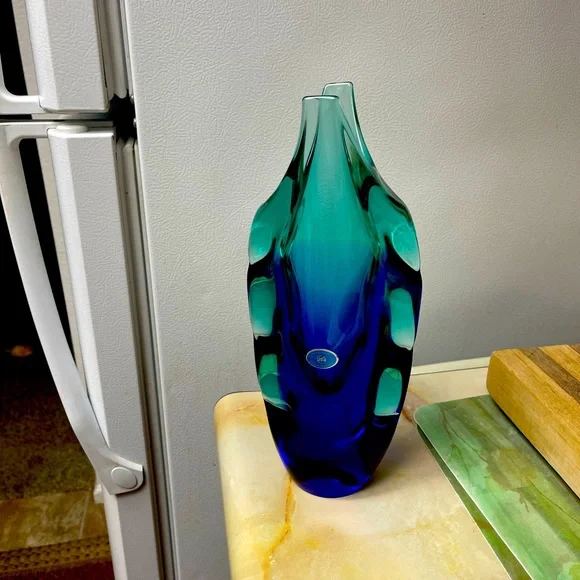 Vintage ZBS Czech Glass “Miroslav Klinger” Sommerso.- 11” high Vase - Picture 1 of 2